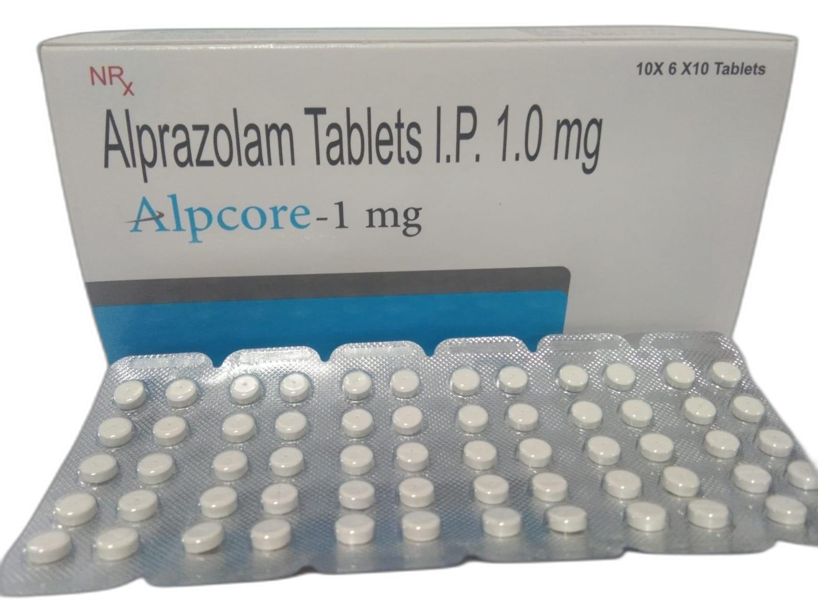 Alprazolam I.P.1.0 mg tablets for anxiety relief
